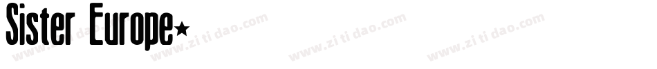 Sister Europe字体转换